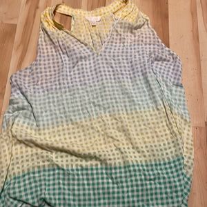 Lauren Conrad gingham sleeveless blouse VGUC